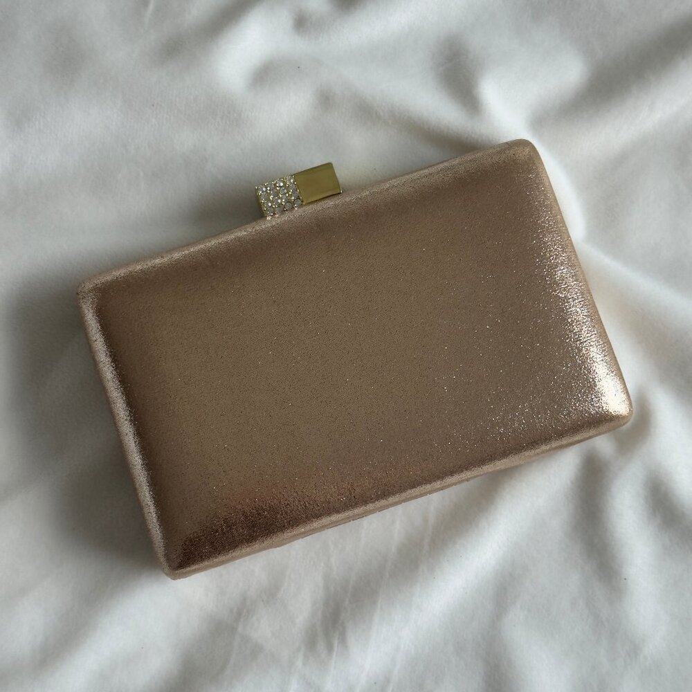 Nina Metallic Clutch/Evening Bag with Chain Strap